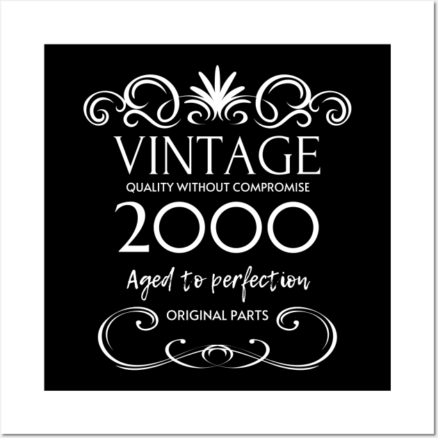 Vintage 2000 - Birthday Gift For Men Wall Art by Fluen